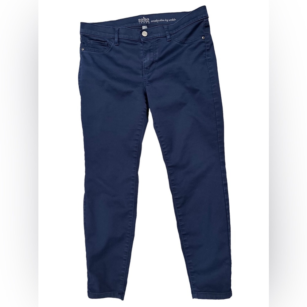 New York & Company Soho Crosby Slim Ankle Pant, Sapphire, Size 8